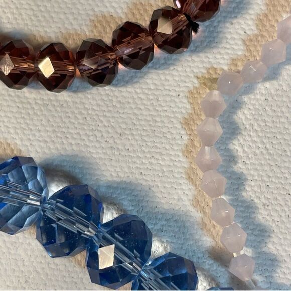 Austrian crystal violet purple lilac blue bracelet stack - Picture 5 of 5